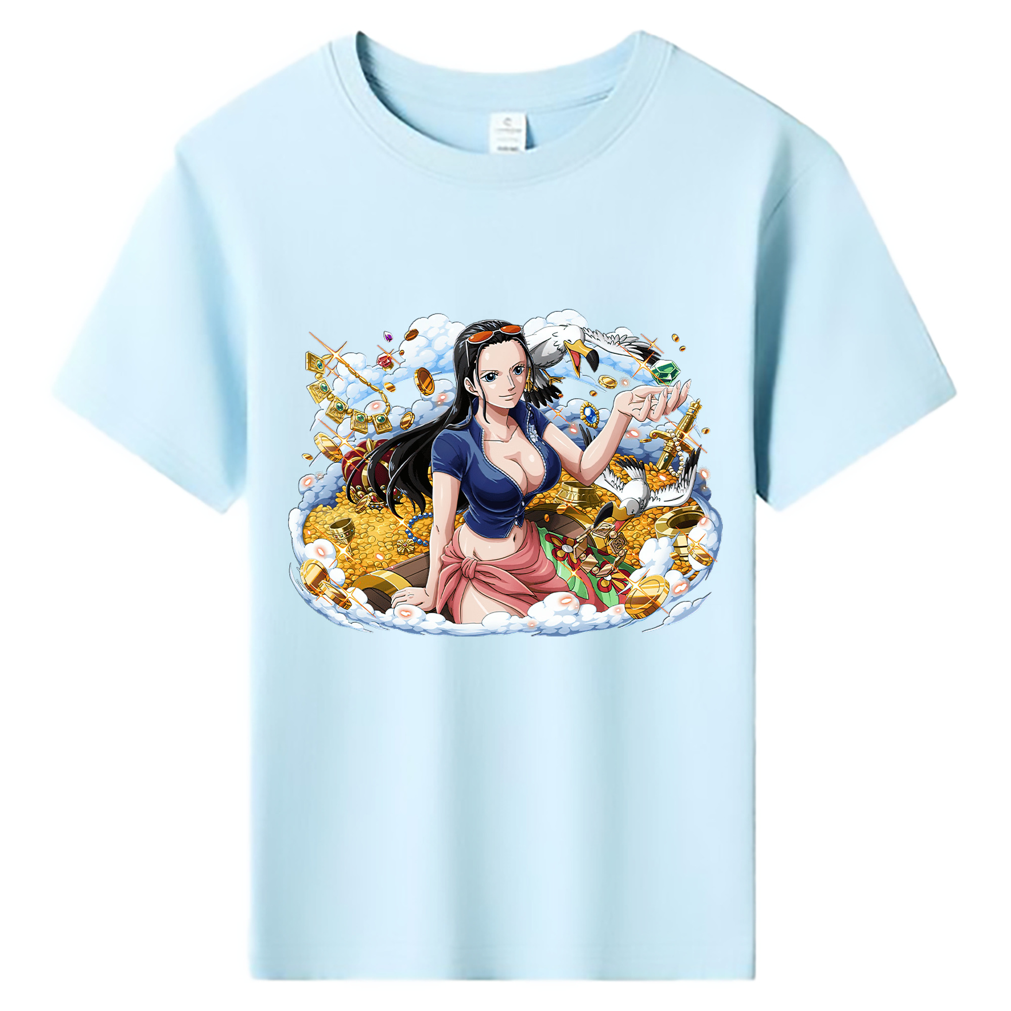 ワンピース ニコ・ロビン ONE PIECE Nico Robin 綿100％キッズTシャツ（フロントプリント）